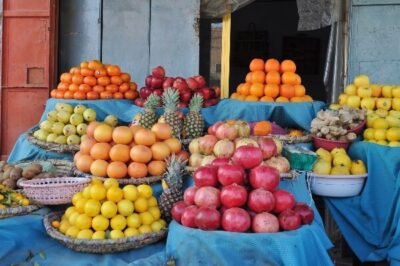 印象派絵画のような果物